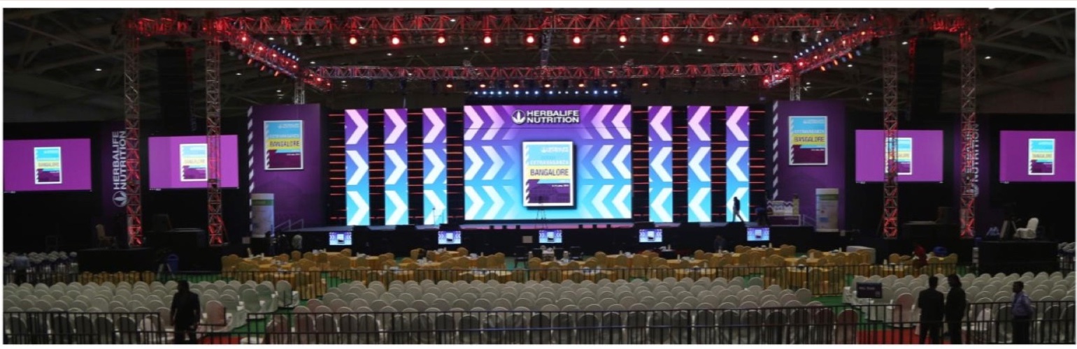 Herbalife Extravaganza stage at Bangalore International Exhibition Centre