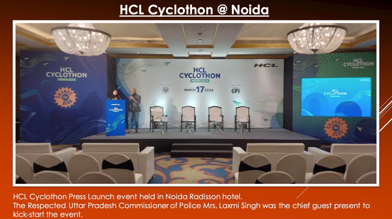 HCL Cyclothon - Press Launch - Radisson Hotel - Noida