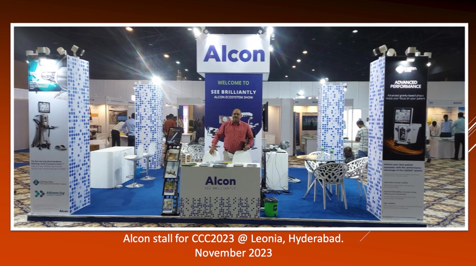 Alcon stall at CCC 2023, Leonia Hyderabad
