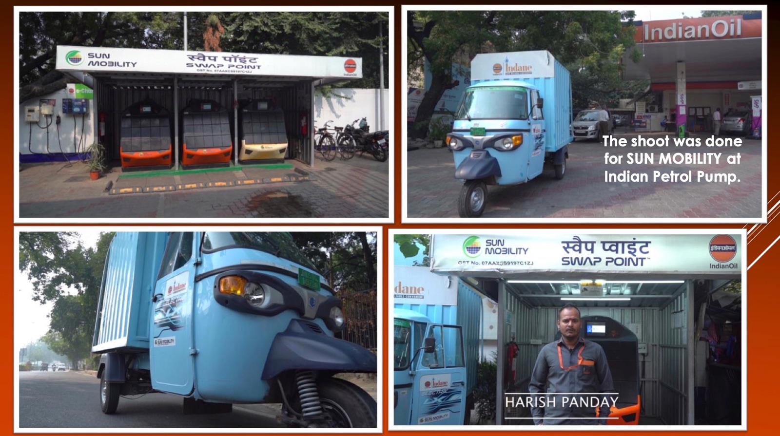 Video shoot for SUN Mobility at an Indian petrol pump
